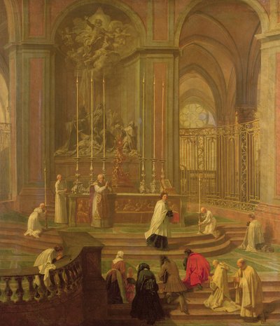 Die Messe des Kanonikers Antoine de La Porte oder, Der Altar von Notre Dame, 1708-10 von Jean Baptiste Jouvenet